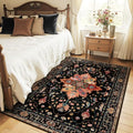 Washable Area Rug (Black/Colorful / 4' x 5' (Rectangular))