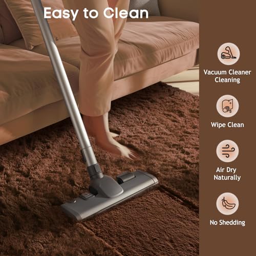 Brown Rugs for Bedroom Living Room (Brown / 4' x 6' (Rectangular))