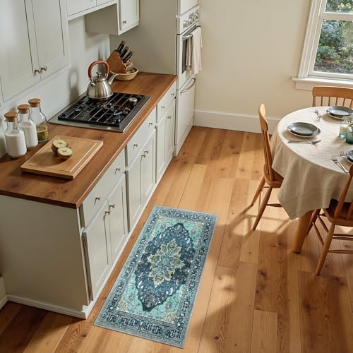 Washable Area Rug (Teal / 2' x 4' (Rectangular))