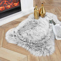Ashler Faux Fur Rug (3' x 2' (Irregular) / R-frosted Bottom Gray)