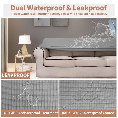 100% Waterproof Chair Couch Cover (Light Gray / Chair)