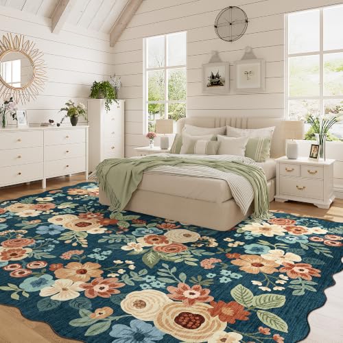 8x10 Area Rug for Living Room (Prussian Blue (Big) / 8' x 10' (Rectangular))