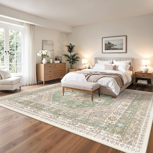 10x14 Area Rugs for Living Room (Green/Brown / 10' x 14' (Rectangular))