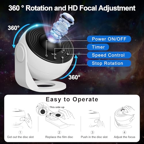 Galaxy Projector Night Light (White)