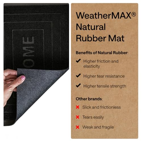 WeatherMAX Door Mat (Black Welcome / 47" x 35")