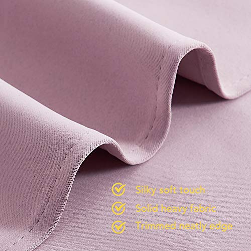Blackout Window Curtains 70" L (Baby Pink / 34"W x 70"L (Pack of 2))