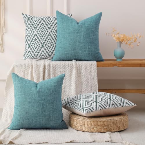 Throw Pillow Covers 20x20 (Aqua / 20" x 20" (Pack of 4))