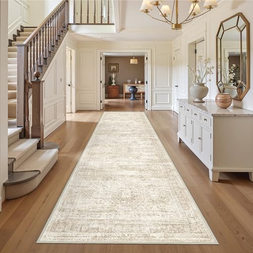 3x12 Runner Rug Non Slip (Beige/Ivory / 3' x 12' (Runner))
