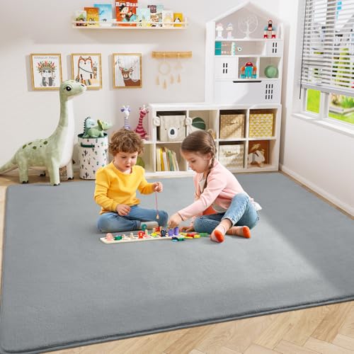 Large Modern Area Rugs for Bedroom Living Room (6' x 9' (Rectangular) / Grey)