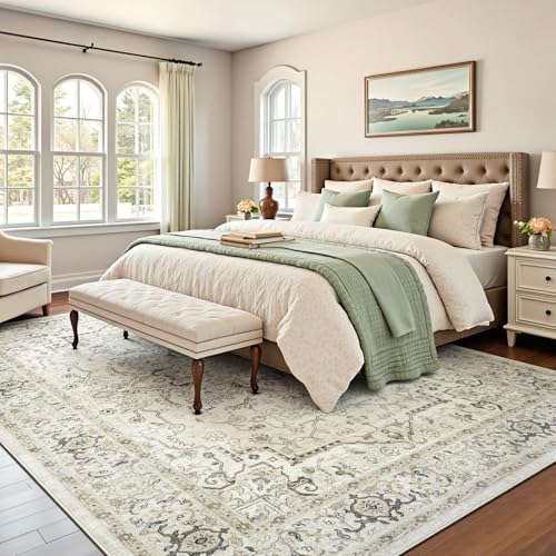 8x10 Beige Area Rugs for Bedroom Living Room (Sunflower Beige / 8' x 10' (Rectangular))