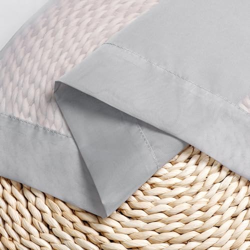 Sheer Light Grey Tier Curtains 24 Inch Length (Light Grey / 42"W x 24"L (Pack of 2))