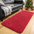 2x4 Machine Washable Runner Rugs for Hallway (2x4 Ft / Red)