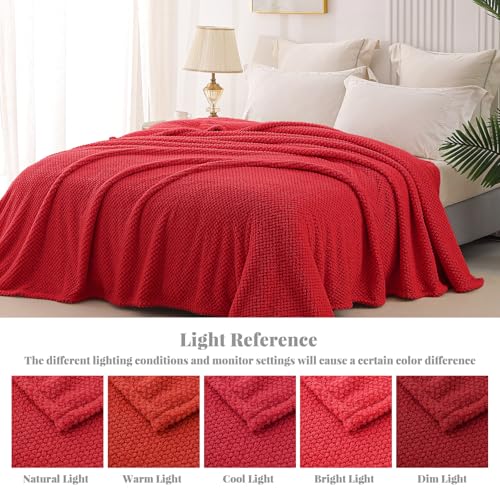 Soft Fleece King Size Bed Blanket (Red / King(90x104 In))