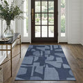 3x5 Washable Rug Modern Carpet for Entryway Bedroom (Navy / 3' x 5' (Rectangular))