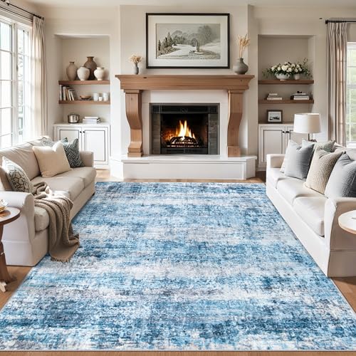 10x14 Area Rug Living Room (Blue Grey / 10' x 14' (Rectangular))