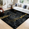 Washable Square 8'x8' Area Rug for Living Room Black Gold (Black/Gold / 8' x 8' (Square))