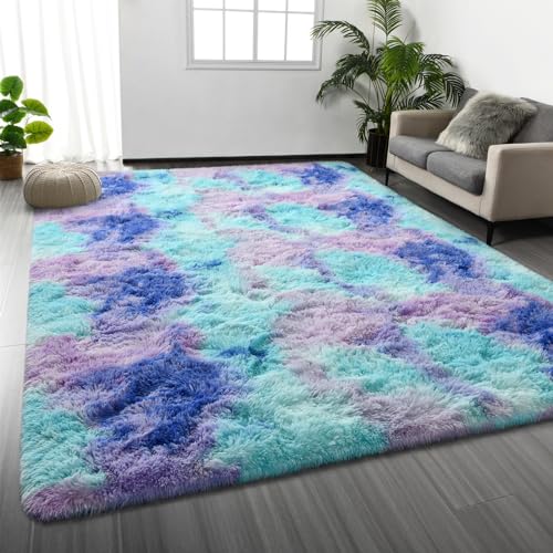 Large Shag Area Rugs 5 x 8 (Rainbow / 5' x 8' (Rectangular))