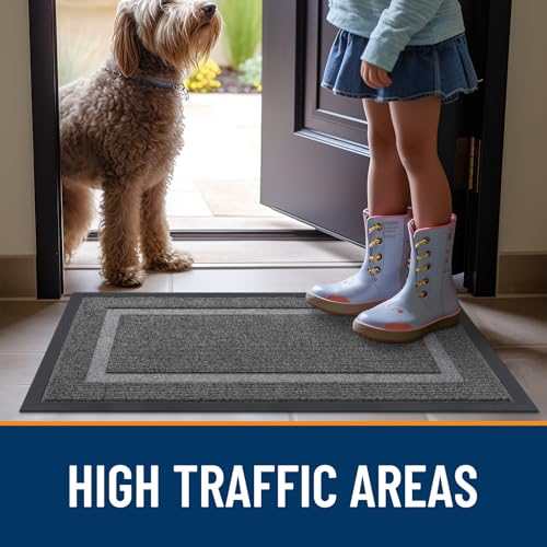 Front Door Mat Outside 33x21 (Dark Grey / 33" x 21")