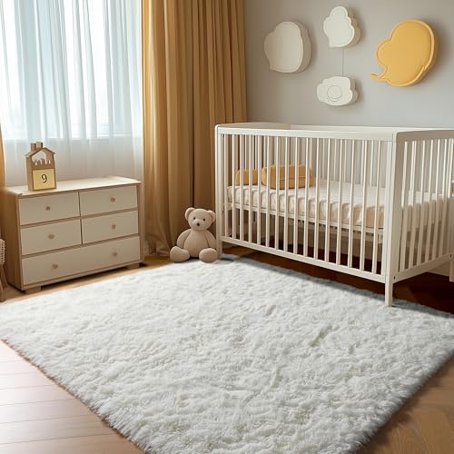 Cream White Area Rugs for Bedroom Living Room (Cream White / 4' x 6' (Rectangular))