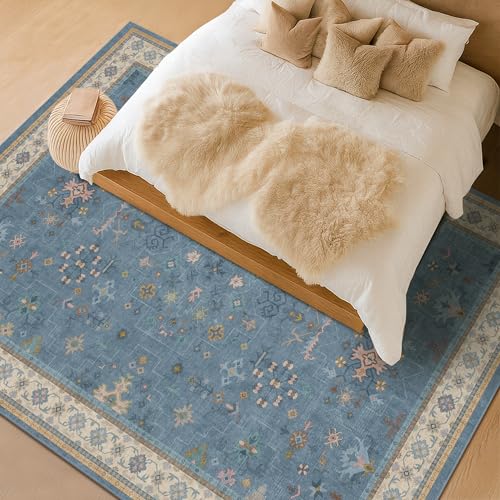 Blue Big Rugs for Living Room (10' x 14' (Rectangular) / Dusty Blue)
