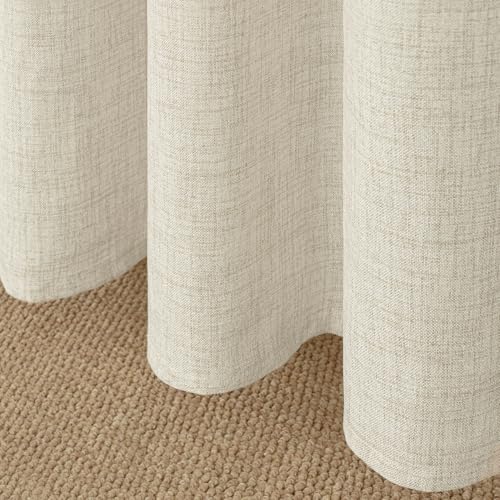 Linen Curtains 63 Inch Length for Living Room (Linen / 42"W x 63"L (Pack of 2))