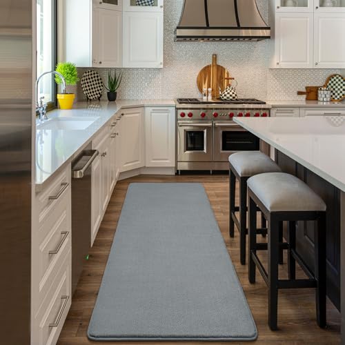 Modern Soft Hallway Runner Rug (3' x 8' (Runner) / Grey)