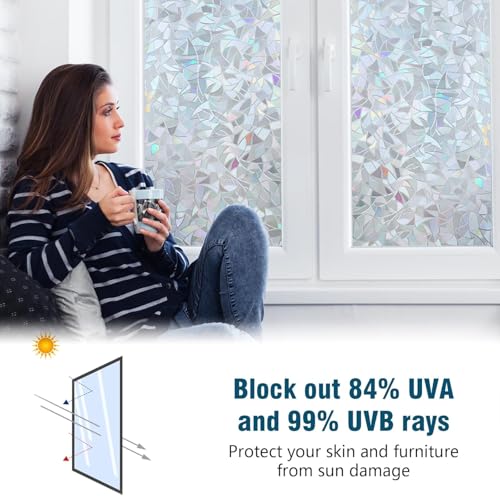 Rainbow Window Privacy Film (23.6" x 118.1" / Silver)