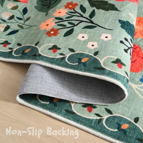 Area Rug 3x5 Washable (Green / 3' x 5' (Rectangular))