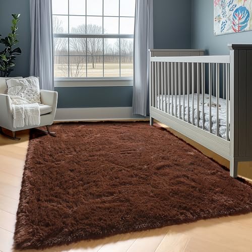 Brown 6x9 Area Rugs for Living Room Bedroom (Brown / 6' x 9' (Rectangular))