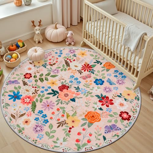 Round Area Rug Living Room (Beige / 6' (Round))