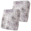 Printed Couch Cushion Covers (Brown and White / Seat 2 Pack)