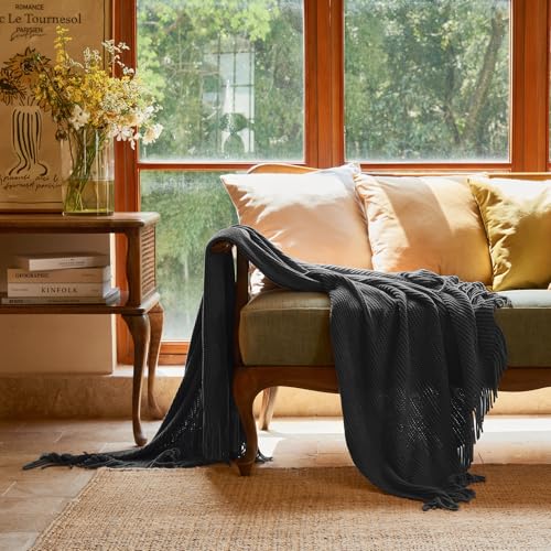 Throw Blanket for Couch (G-dark Grey / 60*80'')