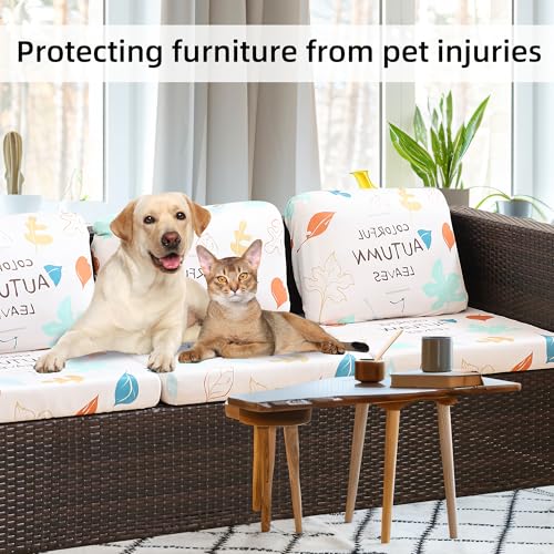 8 Pcs Outdoor Cushion Covers (Maple Leaf / 8PCS)