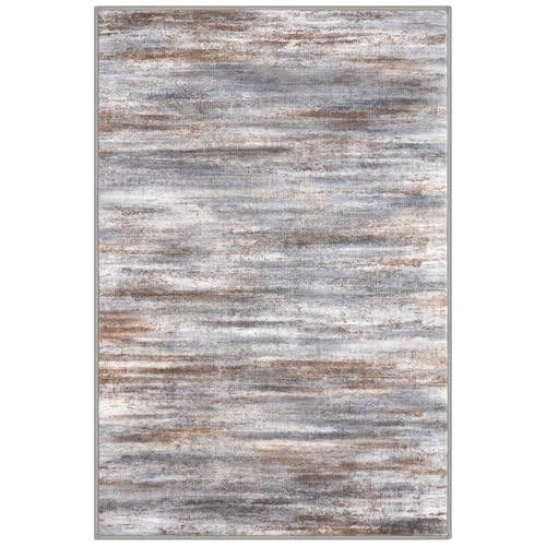 Modern Abstract Small Area Rugs 2x3 (Grey Brown / 2' x 3' (Rectangular))