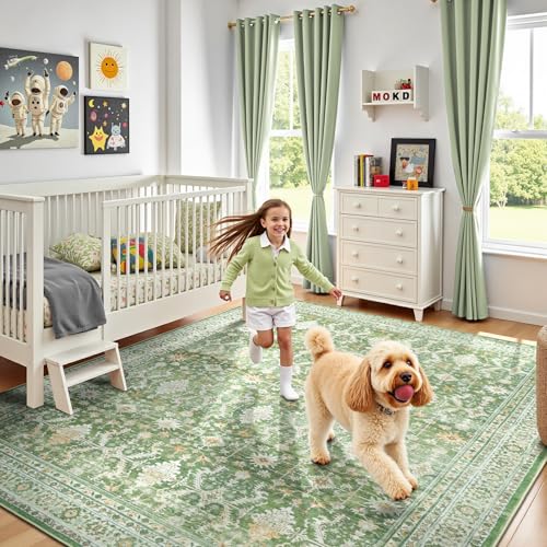 6x9 Area Rugs for Living Room (Light Green / 6' X 9' (Rectangular))