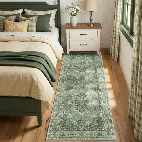 Washable Area Rug (Green/Dark Green/Gray / 3' x 6' (Rectangular))