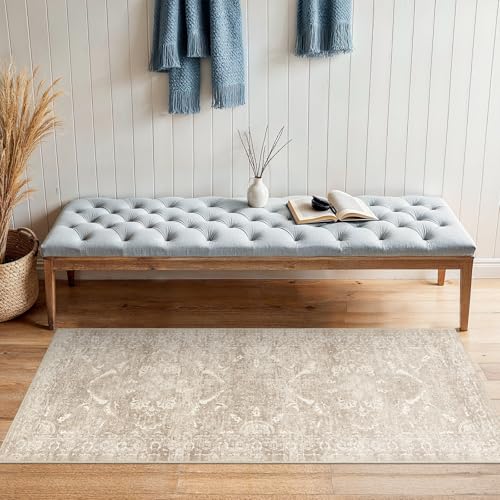 2x5 Washable Runner Rug (Natural Beige / 2x5)