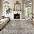Green Brown 8x10 Washable Area Rugs for Living Room (8' x 10' (Rectangular) / Brass-green-brown-olive)