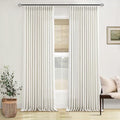 Pinch Pleated Linen Curtains 105 Inches Long for Living Room (Natural / 40"W x 105"L (Pack of 2))