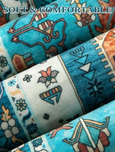 2'6"x10' Washable Non Slip Boho Runner Rug for Hallway (Blue/Multi / 2'6" x 10' (Runner))