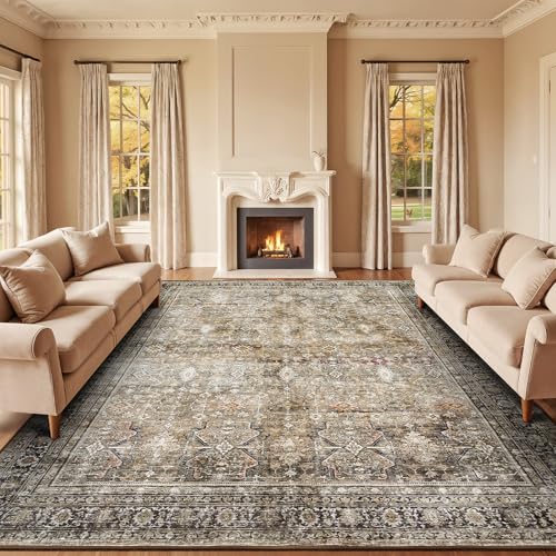 8x10 Area Rugs for Living Room (Dark/Brown / 8' X 10' (Rectangular))