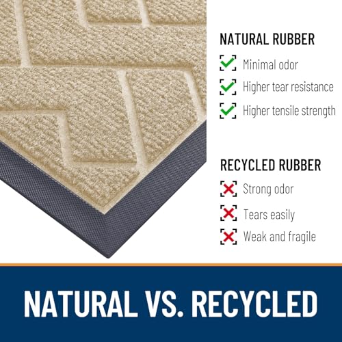 Front Door Mat Outside 47x32 (Beige / 47" x 32")