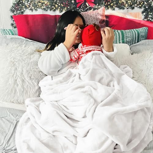 GentleSoft Fleece Bed Blankets Full Size White (04 - White / Full (84" x 90"))
