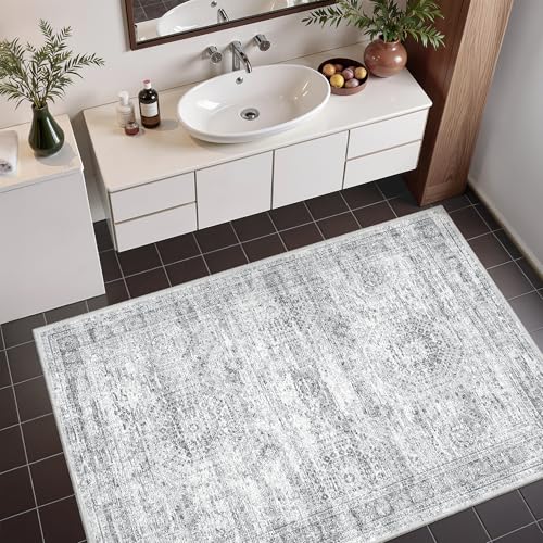 3x4 Rugs for Entryway (Grey/Ivory / 3' x 4' (Rectangular))