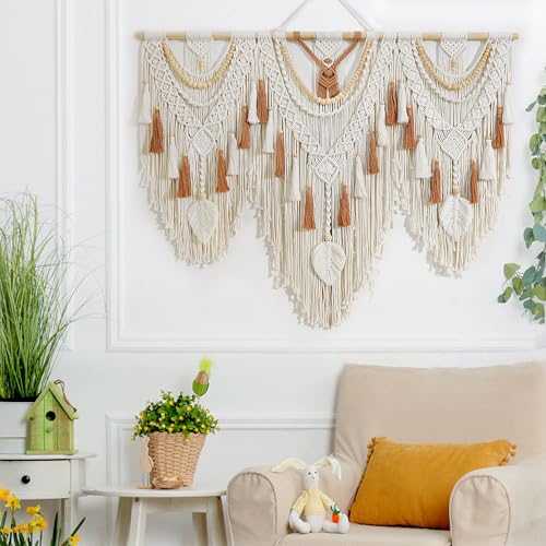 Large Macrame Wall Hanging Boho Woven Tapestry Chic Home Art Wall Decor