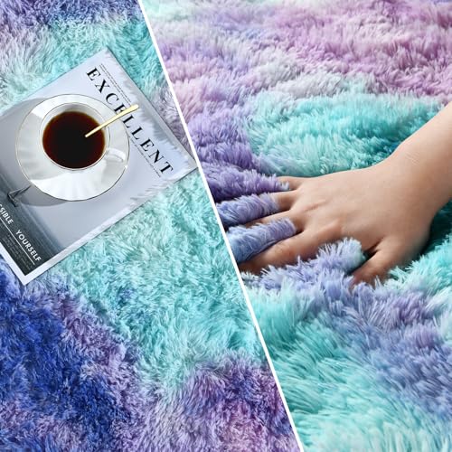 Large Shag Area Rugs 5 x 8 (Rainbow / 5' x 8' (Rectangular))