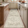 Kitchen Runner Rug Non Slip Washable Rugs 2.5x8 (Brown/Beige / 2'6" x 8' (Runner))