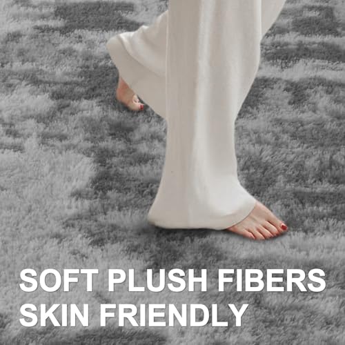 5x7 Ft Large Shag Rugs for Bedroom Living Room (Fd Grey 5sm12 / 5' X 7' (Rectangular))