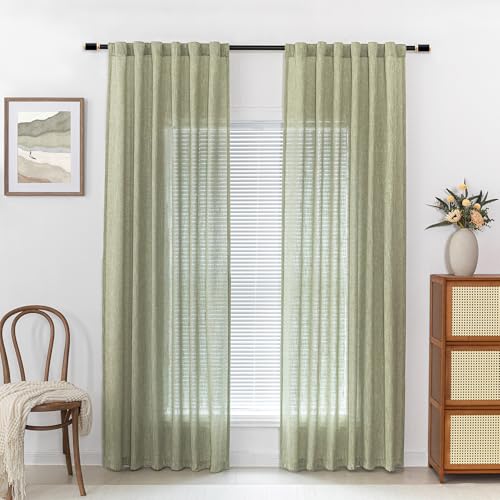 Patio Sage Curtains for Sliding Door (50"W x 90"L (Pack of 2) / Sage Green)