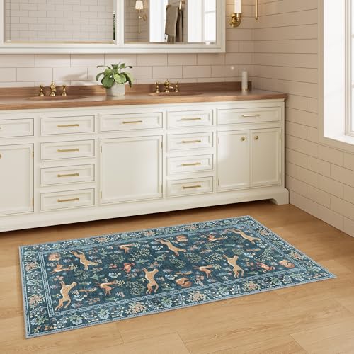 2x4 Rug for Entryway (Blue (Animal) / 2' x 4' (Rectangular))